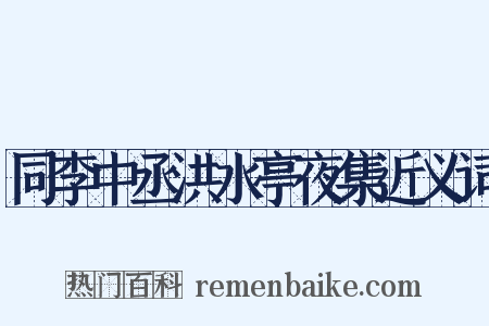 同李中丞洪水亭夜集近义词是什么意思的图片